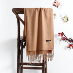 Elegant large cashmere scarf with tasselsScarves