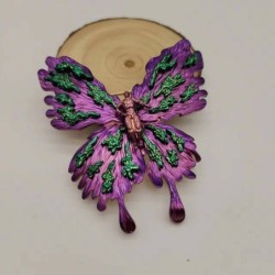 Colorful butterfly / God of war - gold plated vintage broochBrooches