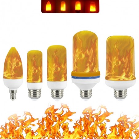 Flame fire effect light - LED bulbE14
