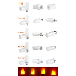 Flame fire effect light - LED bulbE14