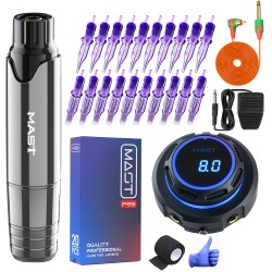 Professional permanent tattoo kit - rotary pen - LCD displayTattoo
