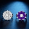 Elegant silver ring - crystal flowerRings