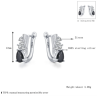 Elegant silver earrings with black crystalEarrings