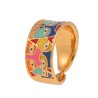 Elegant open ring - colorful flowers - Bohemian styleRings