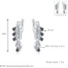 Elegant silver earrings - white zircon / black crystalsEarrings