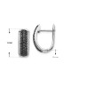 Small silver earrings - white / black zirconEarrings