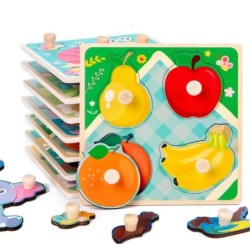3D wooden puzzles - cartoon animals - educational toyWooden