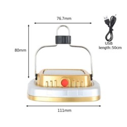COB LED camping light - solar lantern - with hanging hookSolar lighting