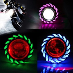 Motorcycle headlight - LED projector - single light - angel / devil eyesTurning lights