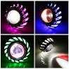 Motorcycle headlight - LED projector - single light - angel / devil eyesTurning lights