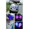 Motorcycle headlight - LED projector - single light - angel / devil eyesTurning lights
