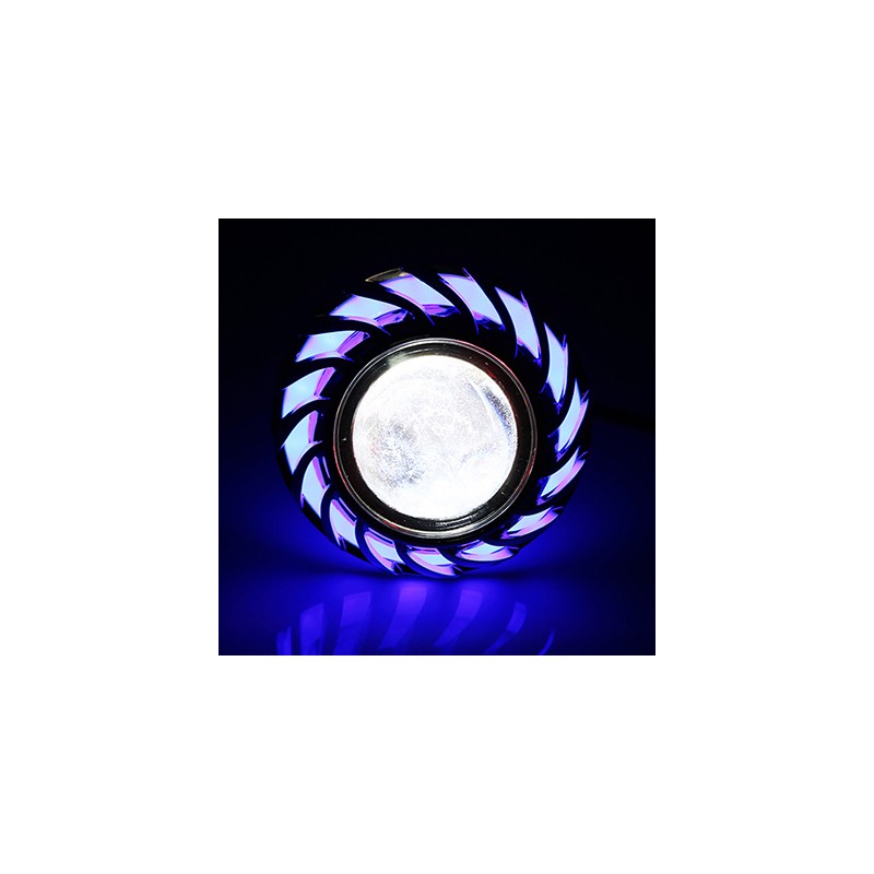 Motorcycle headlight - LED projector - single light - angel / devil eyesTurning lights