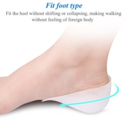 Height increase shoe insoles - silicone gel pads - insole sock - heel / ankle protectionFeet