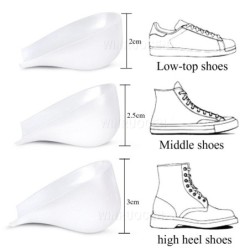 Height increase shoe insoles - silicone gel pads - insole sock - heel / ankle protectionFeet