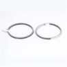 Big hoop earrings - with black crystalsEarrings