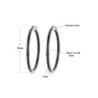 Big hoop earrings - with black crystalsEarrings