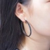 Big hoop earrings - with black crystalsEarrings