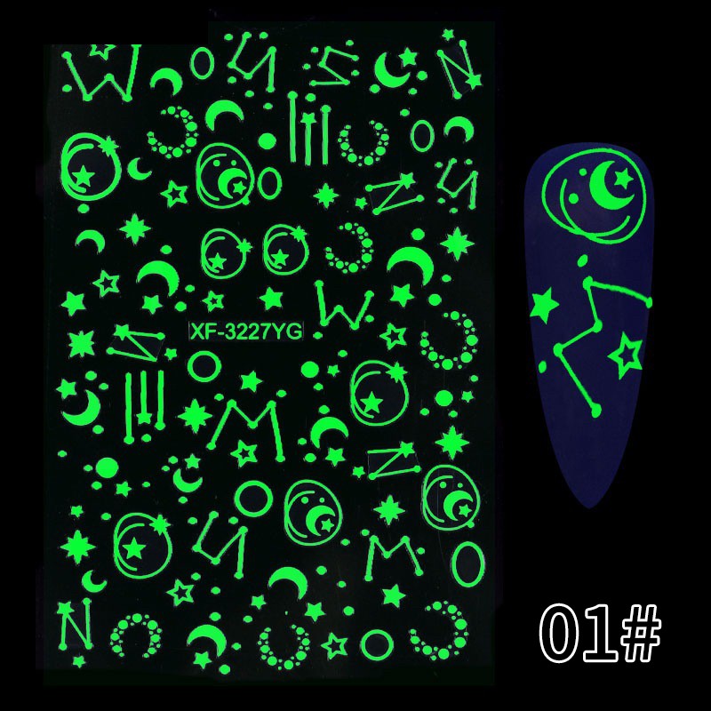 Decorative luminous nails stickersNail stickers