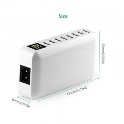 40W - Smart charger - multi port - 8 USB - 5V 8A - LEDChargers