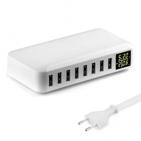 40W - Smart charger - multi port - 8 USB - 5V 8A - LEDChargers