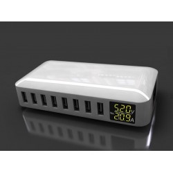 40W - Smart charger - multi port - 8 USB - 5V 8A - LEDChargers