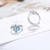 Small round silver earrings - blue crystal animal pawEarrings