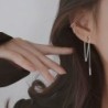 Long silver earrings - with chainEarrings