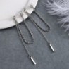 Long silver earrings - with chainEarrings