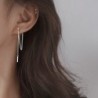 Long silver earrings - with chainEarrings
