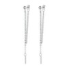 Long silver earrings - with chainEarrings