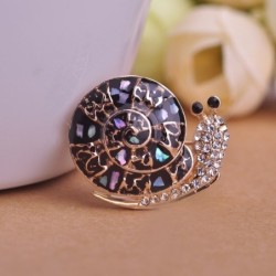 Crystal snail broochBrooches