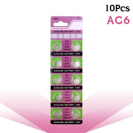 AG6 371 D371 605 SR920SW SR69 - alkaline button battery - 10 piecesBattery