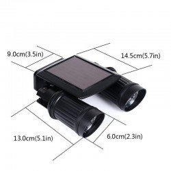 LED solar lamp - PIR motion sensor - dual head spotlight - waterproof wall lightSolar lighting
