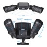 LED solar lamp - PIR motion sensor - dual head spotlight - waterproof wall lightSolar lighting