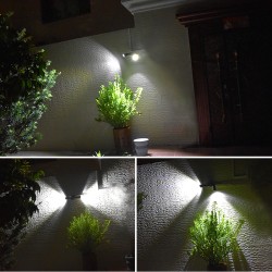 LED solar lamp - PIR motion sensor - dual head spotlight - waterproof wall lightSolar lighting