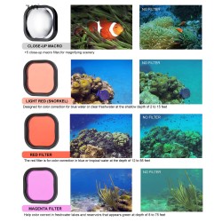 Waterproof case with filters for GoPro Hero 9 - 10 - 11 - 12 - protective HousingLenses & filters