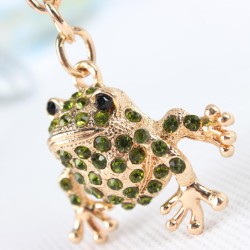 Crystal gold frog keyringKeyrings