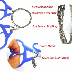 Steel wire hand saw - outdoor / survival gearSurvival tools
