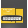 12V - 18W - LED work light for motorcycle - boat - car 4x4 - SUV - ATV - spot / flood lamp - 2 piecesLED light bar