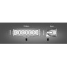12V - 18W - LED work light for motorcycle - boat - car 4x4 - SUV - ATV - spot / flood lamp - 2 piecesLED light bar