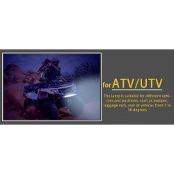 12V - 18W - LED work light for motorcycle - boat - car 4x4 - SUV - ATV - spot / flood lamp - 2 piecesLED light bar