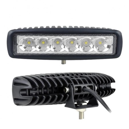 12V - 18W - LED work light for motorcycle - boat - car 4x4 - SUV - ATV - spot / flood lamp - 2 piecesLED light bar