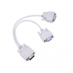 VGA SVGA - 1 to 2 monitors - male to 2 dual female Y - 15 pin - adapter - splitter cableCables