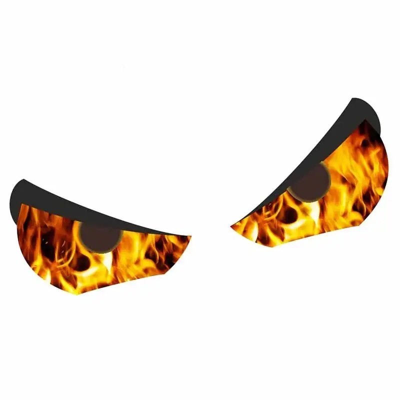 Evil eyes car sticker - orange fire / lightning-boltsStickers