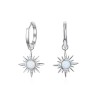 Round earrings with a star / opalEarrings