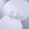 Round earrings with a star / opalEarrings