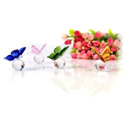 Colorful crystal butterfly / ball - figurineStatues & Sculptures