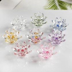Colorful crystal lotus flower - figurineStatues & Sculptures