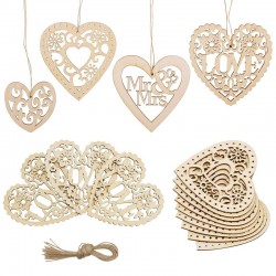 Wood weddings embellishment - laser cut love heart - hanging ornament - rustic wedding decorationValentine's day