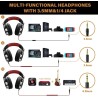 Professional DJ studio headphones - wired stereo headset - with microphoneEar- & Headphones